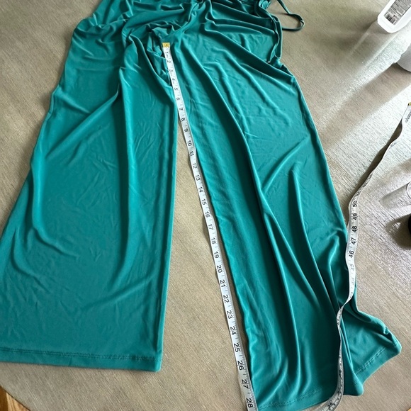 White House black market  wide leg ruched waist small green pants - Picture 5 of 13